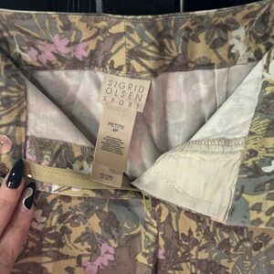 Sigrid Olsen Sport Floral Patterned Pants